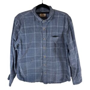Marine Layer Mens Blue Plaid Corduroy Button Down Shirt Marge 15701 Spring 2024